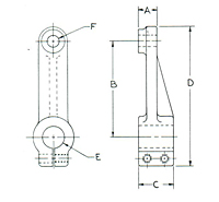 Shaft Mounted Tensioner - Dimensional Drawing