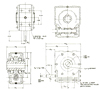 Model 202 Shaft-Mounted Worm Gear Reducer - Dimensional Drawing