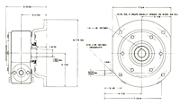 Model 202 with Adapter Plate Flange - Dimensional Drawing